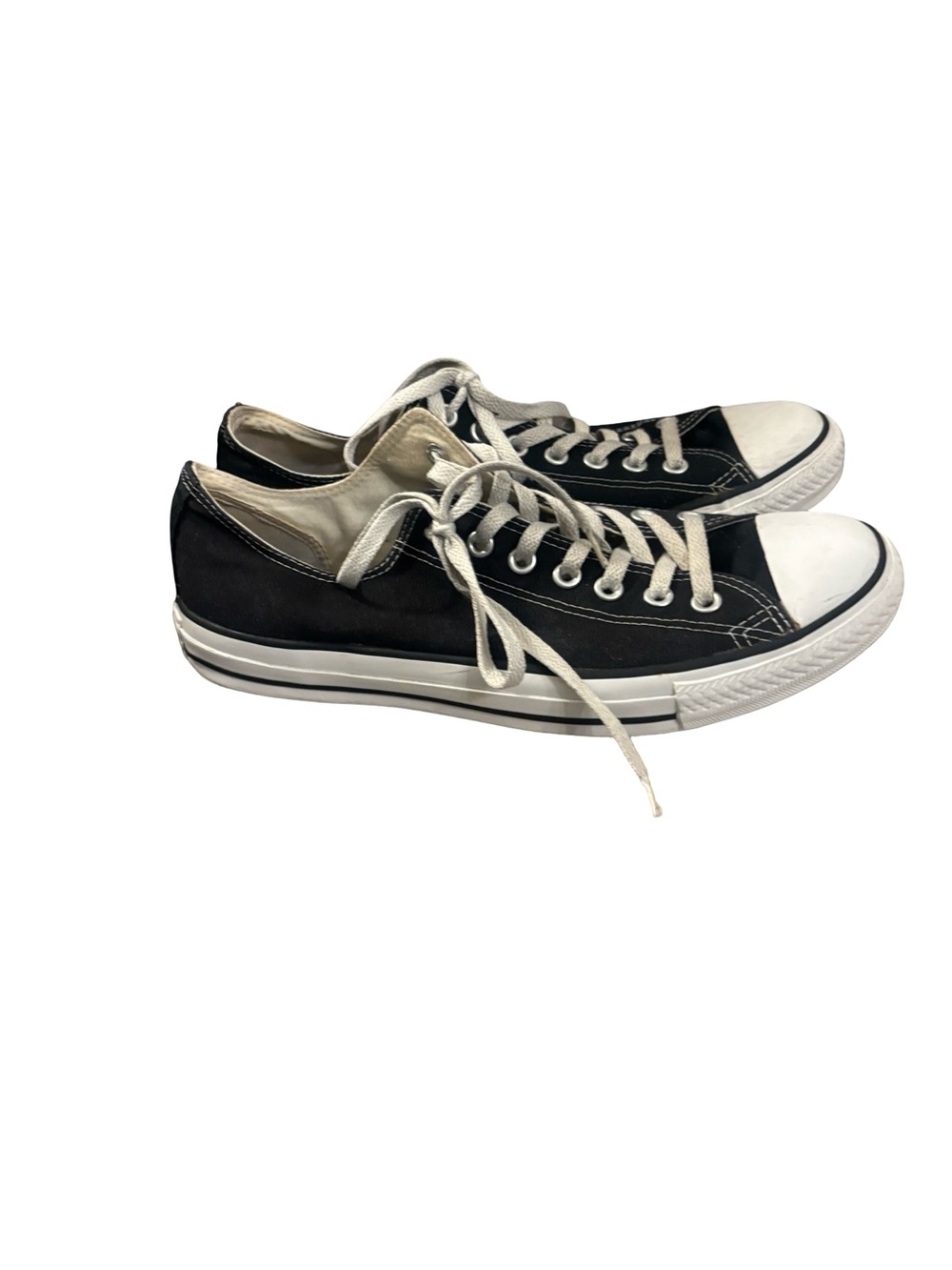 All Star Converse Men's Black Classic Low-Top Lace-Up Canvas Sneakers Size 10.5
